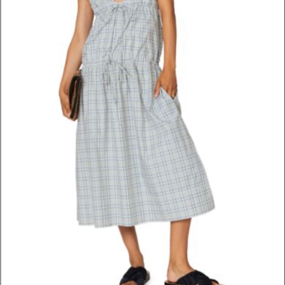 Victoria Beckham Blue Plaid Dress